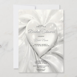 Convite Chá de panela Elegante de Creme Branco