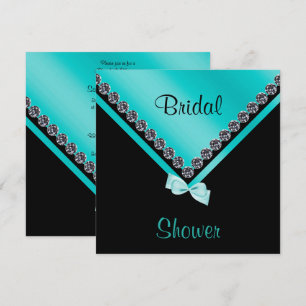 Convite Chá de panela Elegante de Diamantes Sparkly e Arc