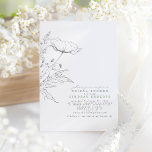 Convite Chá de panela Elegante de Flores Selvagens desenha<br><div class="desc">Esta chá de panela foi projetada para dar aos seus convidados aquela sensação romântica quente de verão. A aparência de flores silvestres simples desenhadas à mão é muito elegante, mas caprichosa e natural. Os sotaques verdes inocentes e o layout minimalista limpo farão seus convidados sonhar e adivinhar sobre a beleza...</div>
