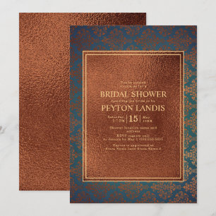 Convite Chá de panela Elegante de Na moda de cobre de tam