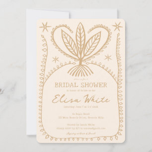 Convite Chá de panela Elegante de Quadro Whimsical Boho PE