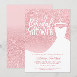 Convite Chá de panela elegante de trajes quentes, cor-de-r