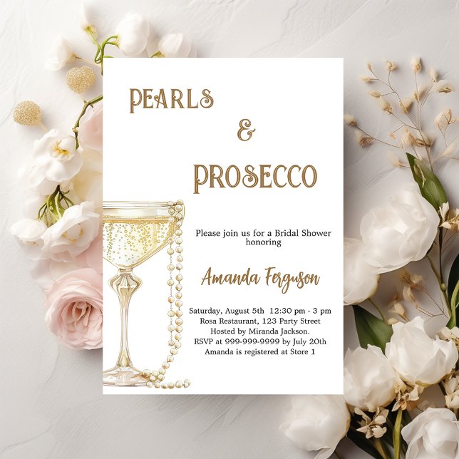 Convite Chá de panela elegante do Prosecco (Criador carregado)