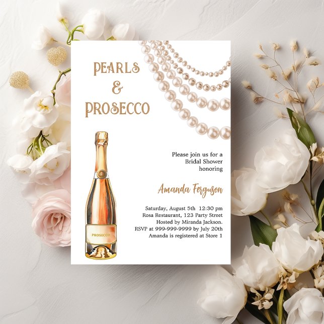 Convite Chá de panela elegante do Prosecco (Criador carregado)