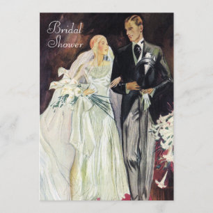 Convite Chá de panela Elegante Edwardian