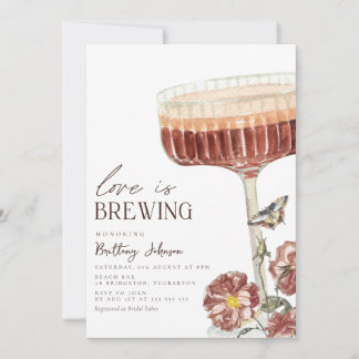 Convite Chá de panela Elegante Espresso Martini