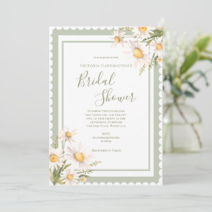 Convite Chá de panela Elegante Floral do Daisies