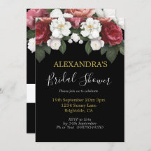 Chá de panela Elegante Rosas de Borgonha Negra