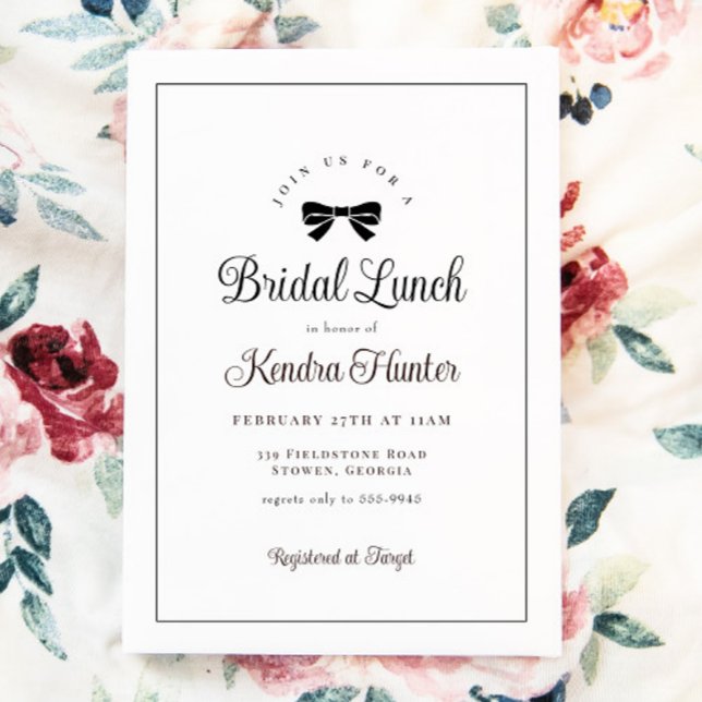 Convite Chá de panela Elegante Simples Arco Preto (Criador carregado)