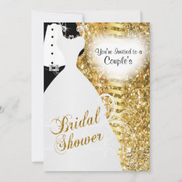 Convite Chá de panela em uma luz Dourada Elegante