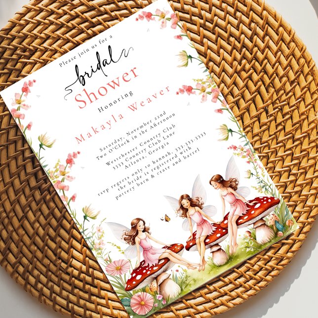 Convite Chá de panela Encantado De Linho De Madeira (Criador carregado)