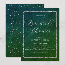 Chá de panela Espelho Moderno Glitter Emerald