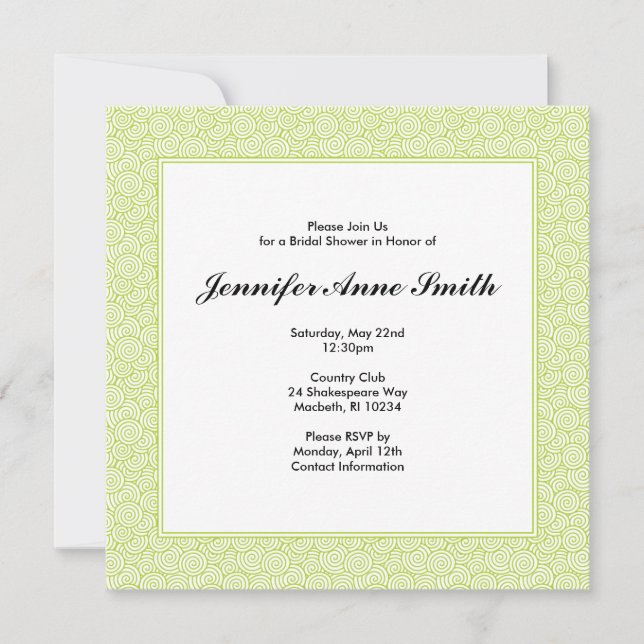 Convite Chá de panela espiral (Frente)