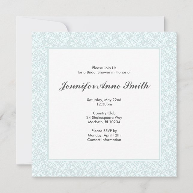 Convite Chá de panela espiral (Frente)