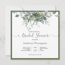 Convite Chá de panela Eucalyptus Greenery