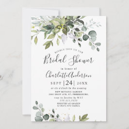 Convite Chá de panela Eucalyptus Greenery