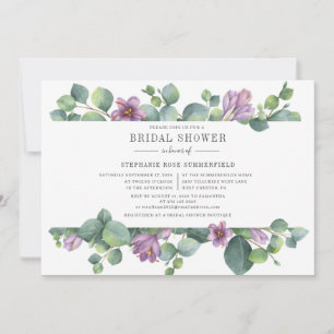 Convite Chá de panela Eucalyptus Greenery Foliage