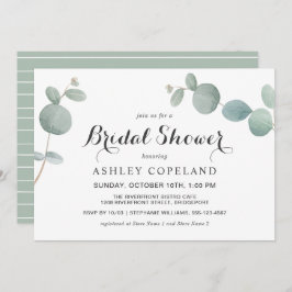 Convite Chá de panela Eucalyptus Watercolor