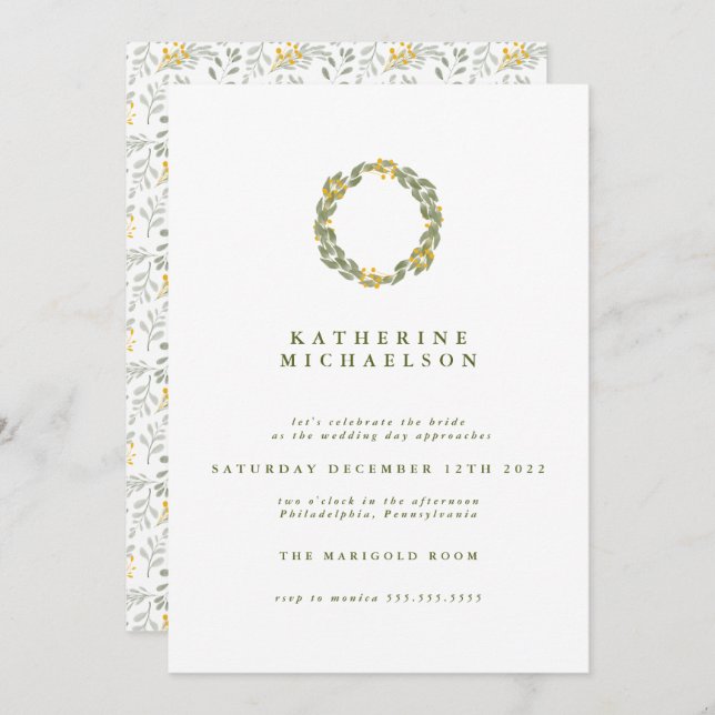 Convite CHÁ DE PANELA | Excursão de Aquarela Verde (Frente/Verso)