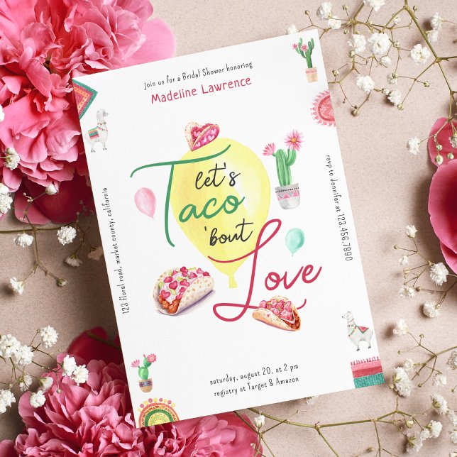 Convite Chá de panela Fiesta Mexicano Taco Bout Love (Criador carregado)