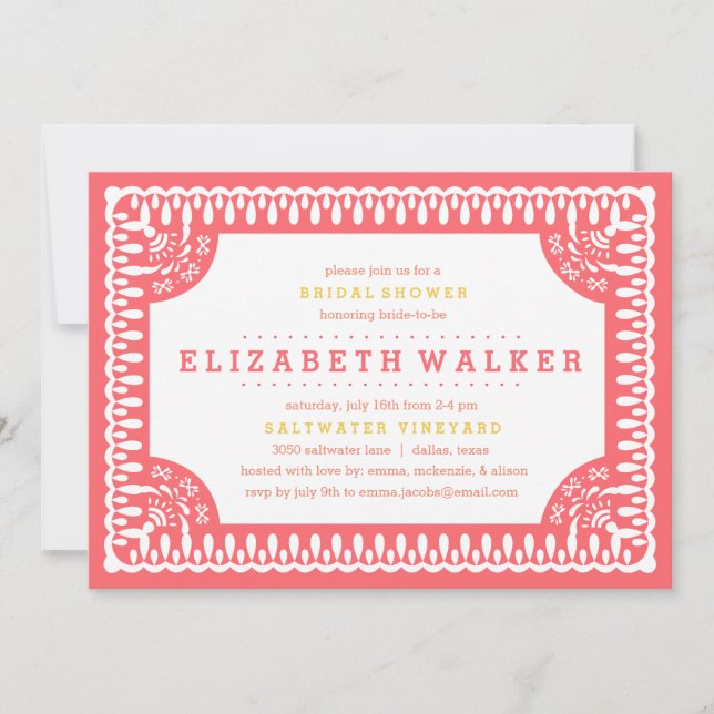 Convite Chá de panela | Fiesta Olé (Frente)