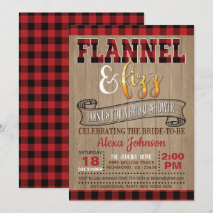 Convite Chá de panela Flannel e Fizz