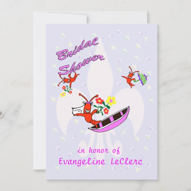 Convite Chá de panela Fleur de Lys (Frente)