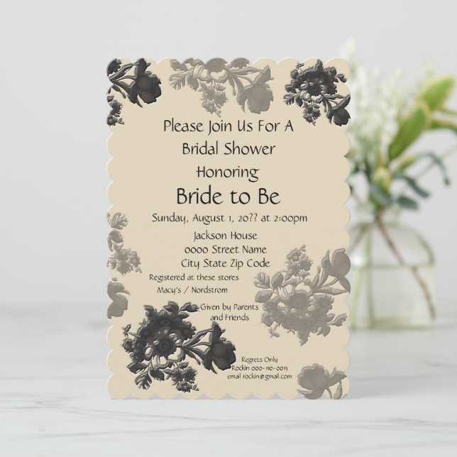 Convite Chá de panela Flora Masala (Em pé/Frente)