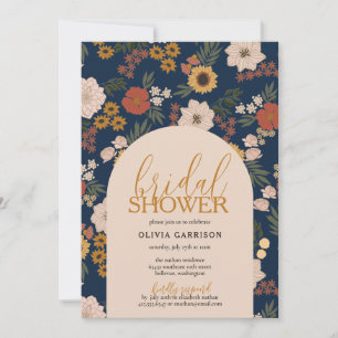 Convite Chá de panela Floral Antiquado