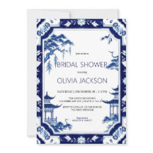 Chá de panela Floral Azul Chinoiserie