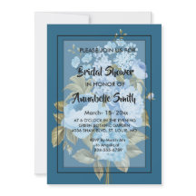 Chá de panela floral azul-clássico