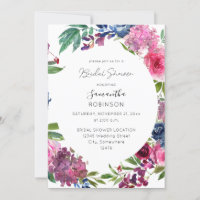 Chá de panela Floral Azul-Rosa-Quente e Marinho