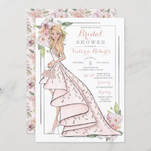 Convite Chá de panela Floral Blonde Bride