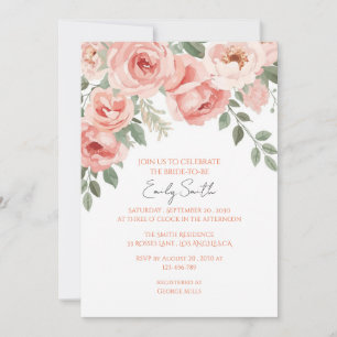Convite Chá de panela Floral Blush & Pastel Garden