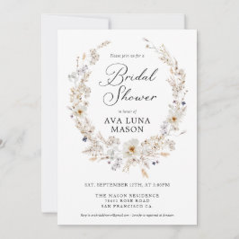 Convite Chá de panela Floral Bohemian Fall