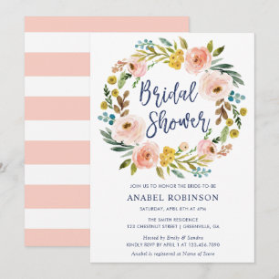 Convite Chá de panela Floral Bohemian Wreath