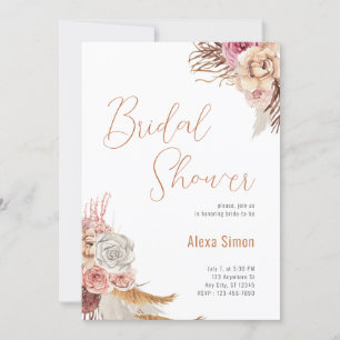 Convite Chá de panela Floral Boho