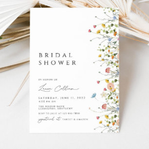 Convite Chá de panela Floral, Boho Wed