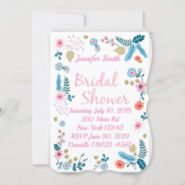 Convite Chá de panela Floral Bonito