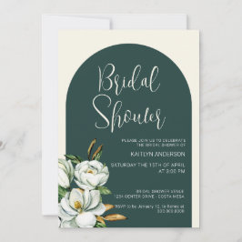 Convite Chá de panela Floral Branco de Arco Verde
