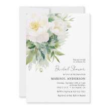 Chá de panela Floral Branco Elegante Simples