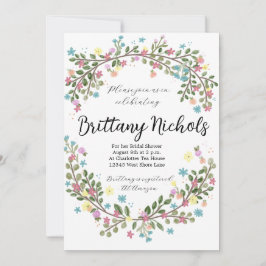 Convite Chá de panela Floral Claro