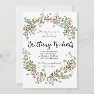 Convite Chá de panela Floral Claro