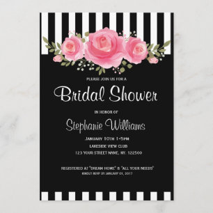 Convite chá de panela Floral Clássico