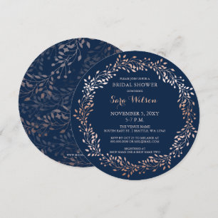 Convite chá de panela floral cor-de-rosa do ouro e do