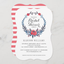 Convite Chá de panela floral das rosas vermelhas | da