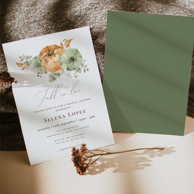 Convite Chá de panela Floral De Abóbora Apaixonado (Criador carregado)