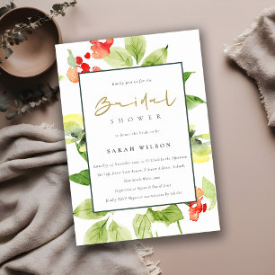 CONVITE CHÁ DE PANELA FLORAL DE ÁGUA DE ROSA VERMELHA LA