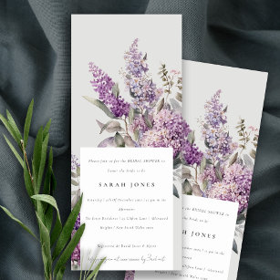 Convite Chá de panela Floral de Algodão Verde Lilac