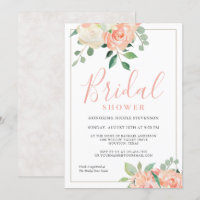 Chá de panela Floral de Aquarela Feminina